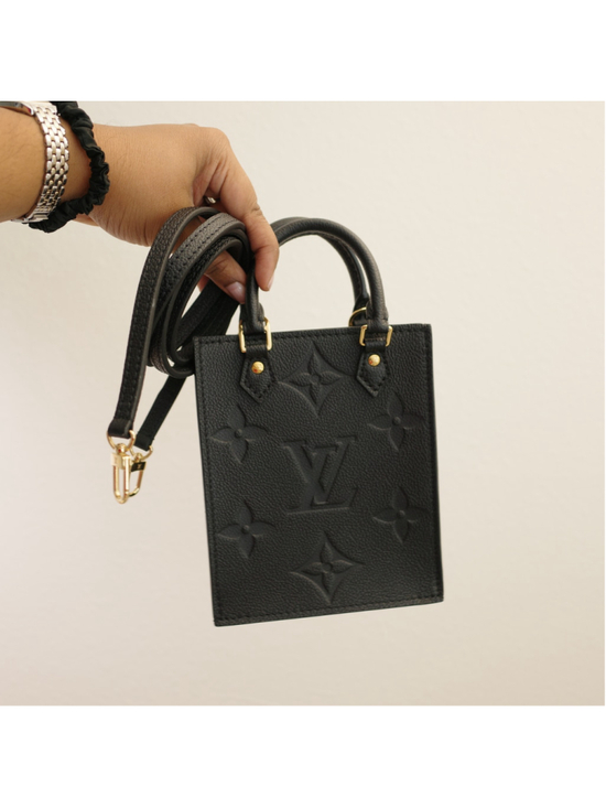 louis vuitton Handbags - LOUIS VUITTON Petit Sac Plat Black Empreinte Leather